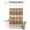 Light Brown, variant on No Hook Shower Curtain, Brown Wooden Shower Curtains for Bathroom with See Through Top Window, Vintage Farmhouse Retro Art Waterproof & Washable Bath Curtain Stall 48"x72"