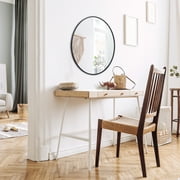 ZENY 24 inch Round Wall Mirror Modern Black Frame Bathroom Circle Mirror