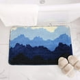 thumbnail image 4 of Granjero Gordo Alfombra de baño peluda antideslizante de microfibras suaves, alfombrilla de baño con absorción de agua (azul, 16 x 24 pulgadas), 4 of 4