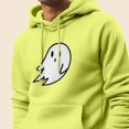 thumbnail image 5 of Dalix Giant Ghost Embroidered Hoodie Soft Fleece Hood Sweatshirt Mens in Safety Green 3XL XXX-Large, 5 of 5