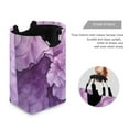 thumbnail image 3 of Abstract Purple Flower Laundry Basket with Handles 50L Collapsible Laundry Hamper for Bathroom Bedroom Laundry Room, 3 of 7