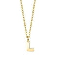 thumbnail image 4 of 1928 Jewelry Women's 14K Gold Dipped Minimalist Initial L Dainty Pendant Necklace, 20", 4 of 4