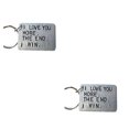 thumbnail image 1 of Toystoory LLavero de aleación, llavero para marido, esposa, novio, novia, regalos de aniversario, carteras pequeñas, accesorios de decoración Plata 2piezas, 1 of 6