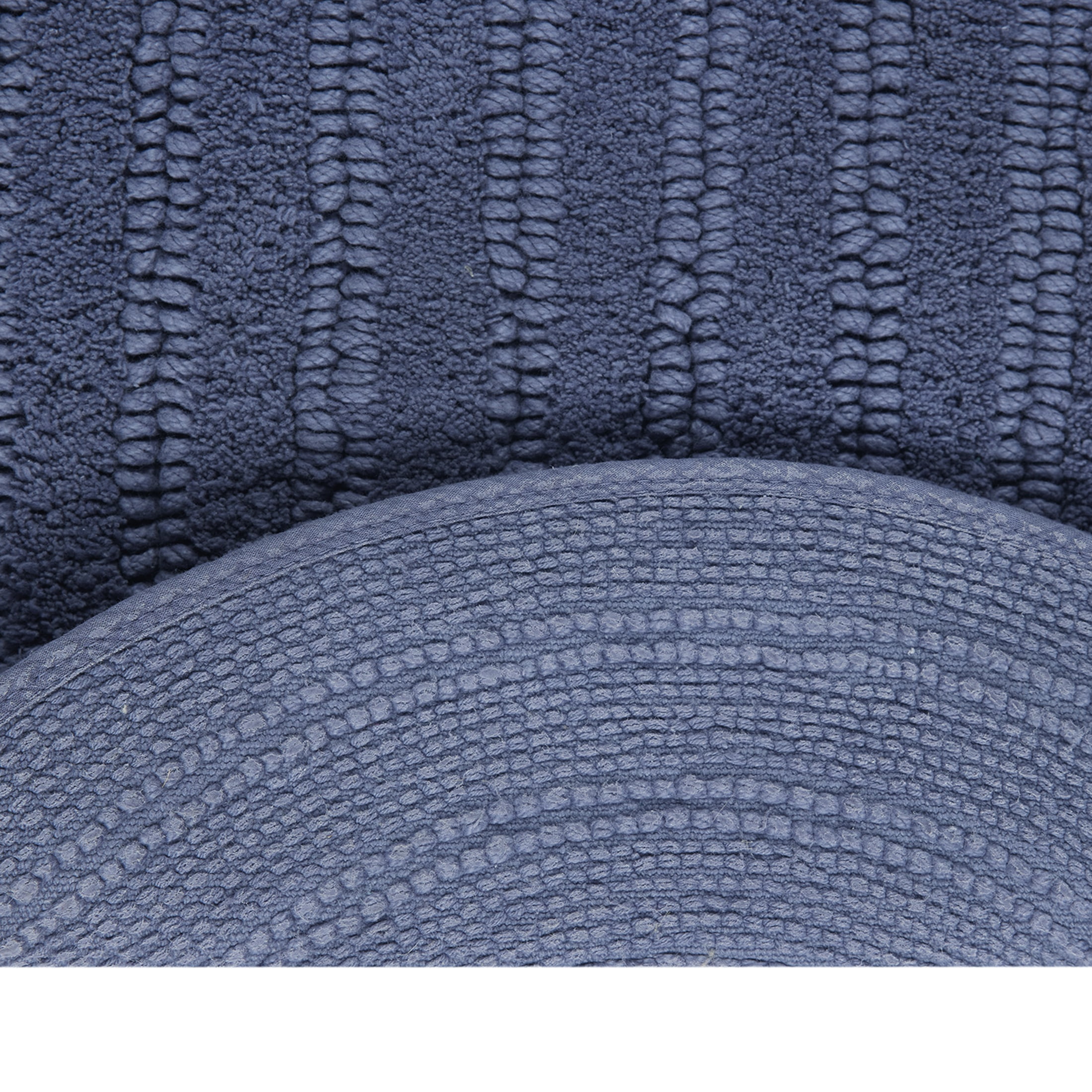 Beautiful Oval Cotton Bath Rug by Drew Barrymore, Nightshadow Blue, 20" x 34"