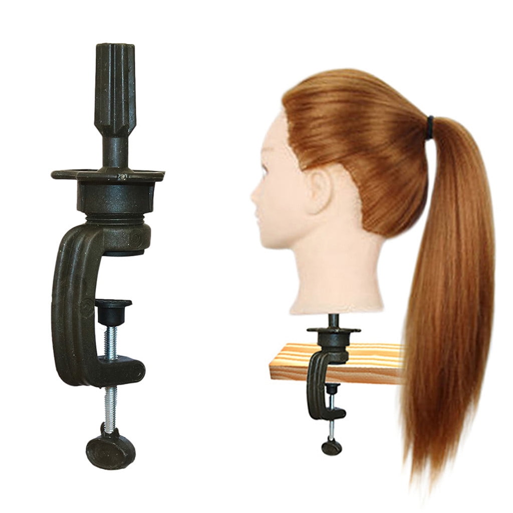 Hellobye〗Long Hair Training Head Model Hairdressing Clamp Stand Dummy  Practice Mannequin 