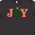 thumbnail image 4 of Inktastic Joy Christmas Ornament with Candy Cane Stripes Youth T-Shirt, 4 of 5