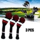 thumbnail image 3 of 3 fundas de pompón para cabeza de palo de golf de punto para el cuello.  degree 1 3 5 Rayas Rojo Blanco, 3 of 8