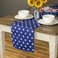 thumbnail image 2 of Northlight Patriotic Stars Table Runner - 72" - Blue and White, 2 of 5