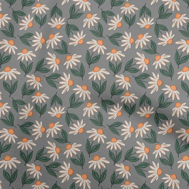 oneOone Velvet Gray Fabric Floral Sewing Craft Projects Fabric Prints By Yard 58 Inch Wide
