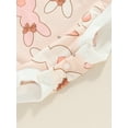 thumbnail image 6 of Mevireiy Baby Girl Easter Summer Romper Bunny Print Short Sleeve Onesie Bodysuit Outfits,Pink,0-3 Months, 6 of 6