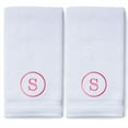 thumbnail image 2 of Monogrammed Hand Towels for Bathroom Kitchen Makeup | Personalized Gift for Wedding-Bridal | Classic Font Custom Luxury Turkish Towel | Spa Collection, Oversized, 16 X 30 Inch, Set of 2, 2 of 3