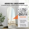 thumbnail image 2 of KFFKFF Arched Full Length Mirror 71'' x 30'' Full Body Mirror Standing Hanging, 2 of 9