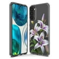thumbnail image 3 of MUNDAZE Motorola Moto G Stylus 2021 White Lavender Lily Purple Lilies Flowers Floral Shockproof Clear Hybrid Protective Phone Case Cover, 3 of 5