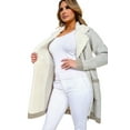 thumbnail image 2 of Women's Thick Knit Sherpa Collar Open Front Cardigan with Pockets, 2 of 3