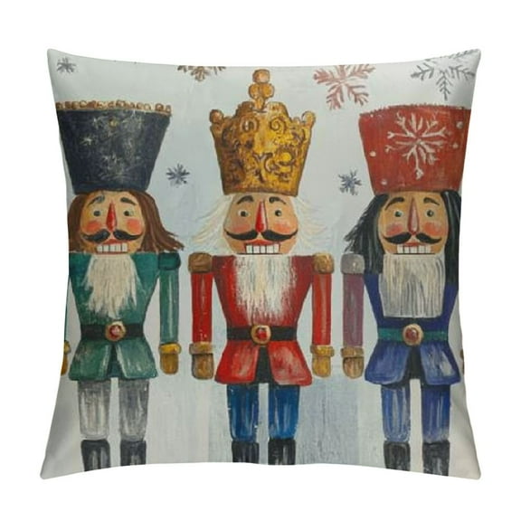Creowell , Christmas Pillow Covers Christmas Throw Pillow Covers | Nutcracker Pillow Covers | Holiday Pillow Covers | Christmas Decorations for Home | Christmas Pillow Cases 12x12in