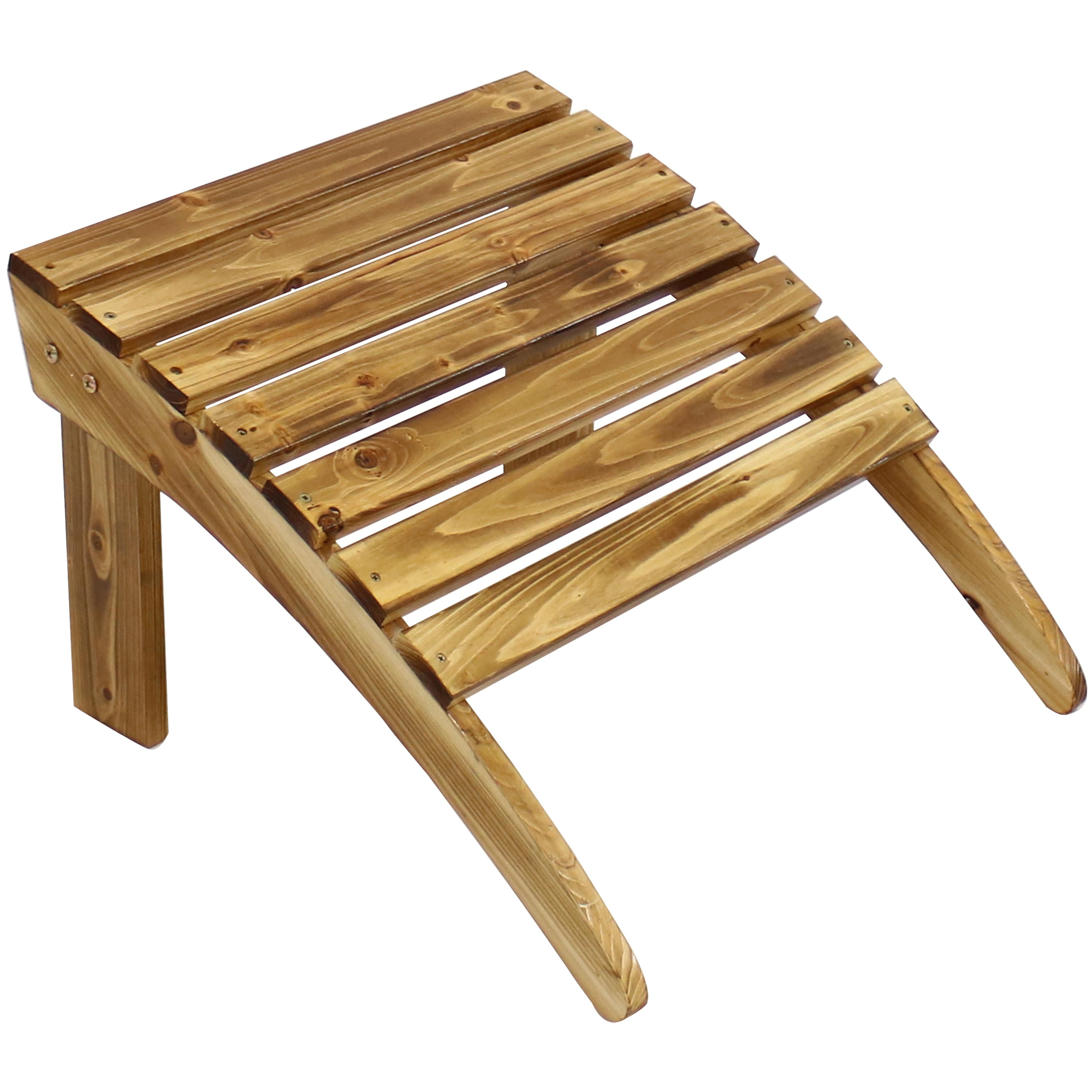 Sunnydaze Outdoor Classic Natural Fir Wood Backyard Patio Adirondack