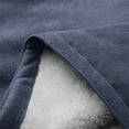 thumbnail image 6 of Olyvenn Winter Coats for Women Sherpa Fleece Jacket with Hood Long Button Up Coat Thicken Warm Winter Coat Parka Coat Navy XXL, 6 of 7