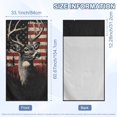 thumbnail image 3 of FOR U DESIGNS American Flag Deer Print Car Seat Towel Cover Easy to Install, 61x31 Inches Universal Fit Front Seat Protector, Multi-Purpose Towel for Outdoor Sport, Yoga, and Gym Activities, 2 Pack, 3 of 7