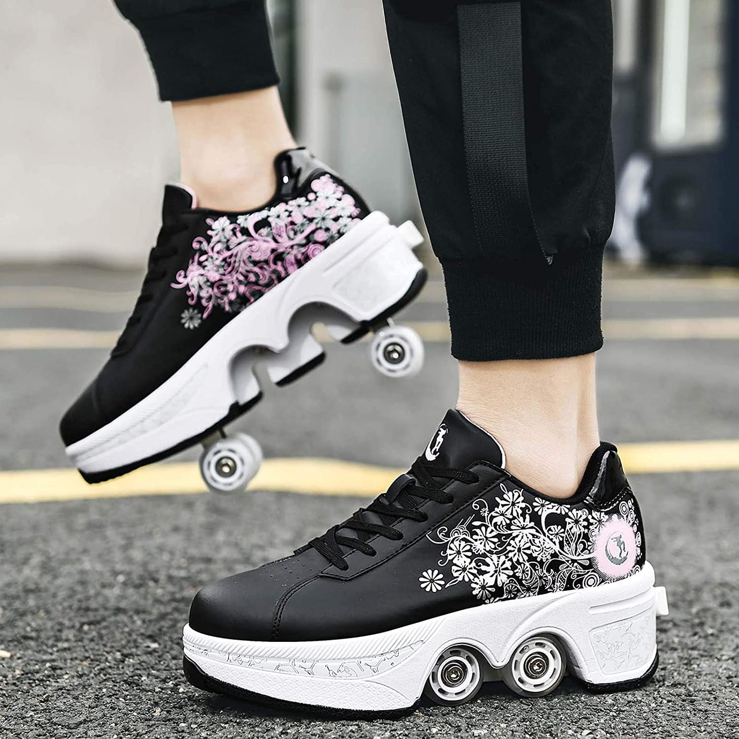 Women Rollers Shoes Retractable 