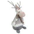 thumbnail image 3 of Northlight LED Lighted Wrapped Antlers Knitted Reindeer Christmas Figure - 18", 3 of 5