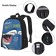 thumbnail image 3 of Fotbe Great White Shark Set Escolar 3 en 1 para Niños - Mochila Duradera con Lonchera Aislante y Estuche para Lápices - Mochila Escolar para Niños y Niñas, 3 of 7