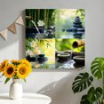 thumbnail image 2 of Canvas Wall Art, Zen Stones Framed Canvas Prints for Bedroom Office, Nature Water Reflection Checkered Large Gallery Wrapped Wall Decor for Home Office, Gifts, 16"x16" Ship Next Day, 2 of 9