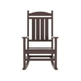 thumbnail image 4 of WestinTrends Malibu Outdoor Rocking Chair Set of 4, All Weather Poly Lumber Adirondack Rocker Chair with High Back, 350 Lbs Support Patio Rocking Chair for Porch Deck Garden Lawn, Dark Brown, 4 of 9
