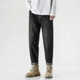 thumbnail image 3 of Pantalones vaqueros ajustados para hombre con bolsillos, pantalones vaqueros para hombre, moda coreana, novedad de verano, estilo coreano, algodón suelto, estilo 2024, talla XS, 3 of 5