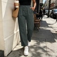 thumbnail image 6 of Hurxie Women Casual Lightweight Drawstring Elastic Waist Pants with Pockets Gray,2XL, 6 of 6