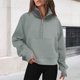 thumbnail image 1 of Sudadera Ropa de otoño con cuello alto y media cremallera para mujer, traje diario de color sólido (gris cáñamo M) Ygjytge gris cáñamo T M para Mujer, 1 of 5