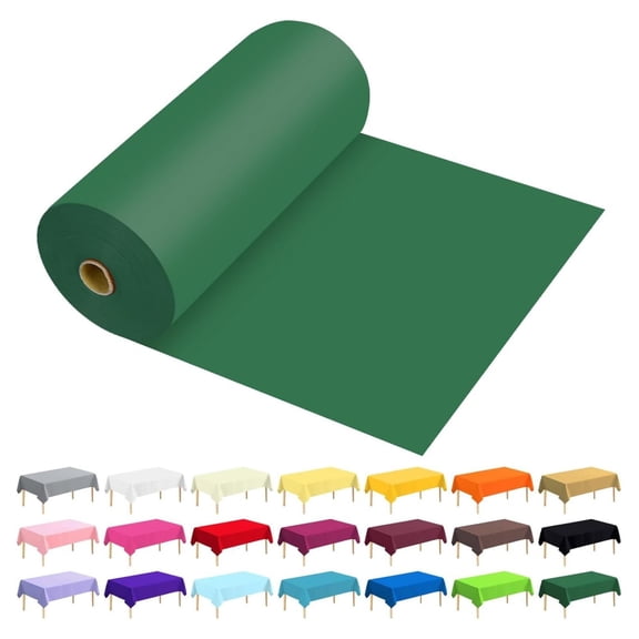 Plastic Table Cover Roll Premium Disposable Plastic Tablecloth for All Type/Shape Tables