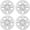 Silvery, variant on Kojem 17" Wheel Skins Hub Caps Full Rim Covers for 2006-2012 Toyota RAV4 5-spoke 4 PCS Silvery