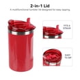 thumbnail image 4 of Ozark Trail 16oz Ceramic Lined Stainless Steel Can Tumbler with 2-in-1 Lid,Patriotic Red, 4 of 10
