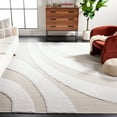 thumbnail image 2 of SAFAVIEH Manhattan Alvine Wavy Striped Area Rug, Ivory/Beige, 8' x 10', 2 of 11