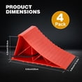 thumbnail image 2 of PAHTTO 4Pack Wheel Chocks, Heavy Duty Wheel Chocks with Rope for Easy Removal, Durable, Non-Slip, Hard Plastic Wheel Chocks for, RV, Camper, Effective in Keeping Your Vehicle in Place, Red, 2 of 7