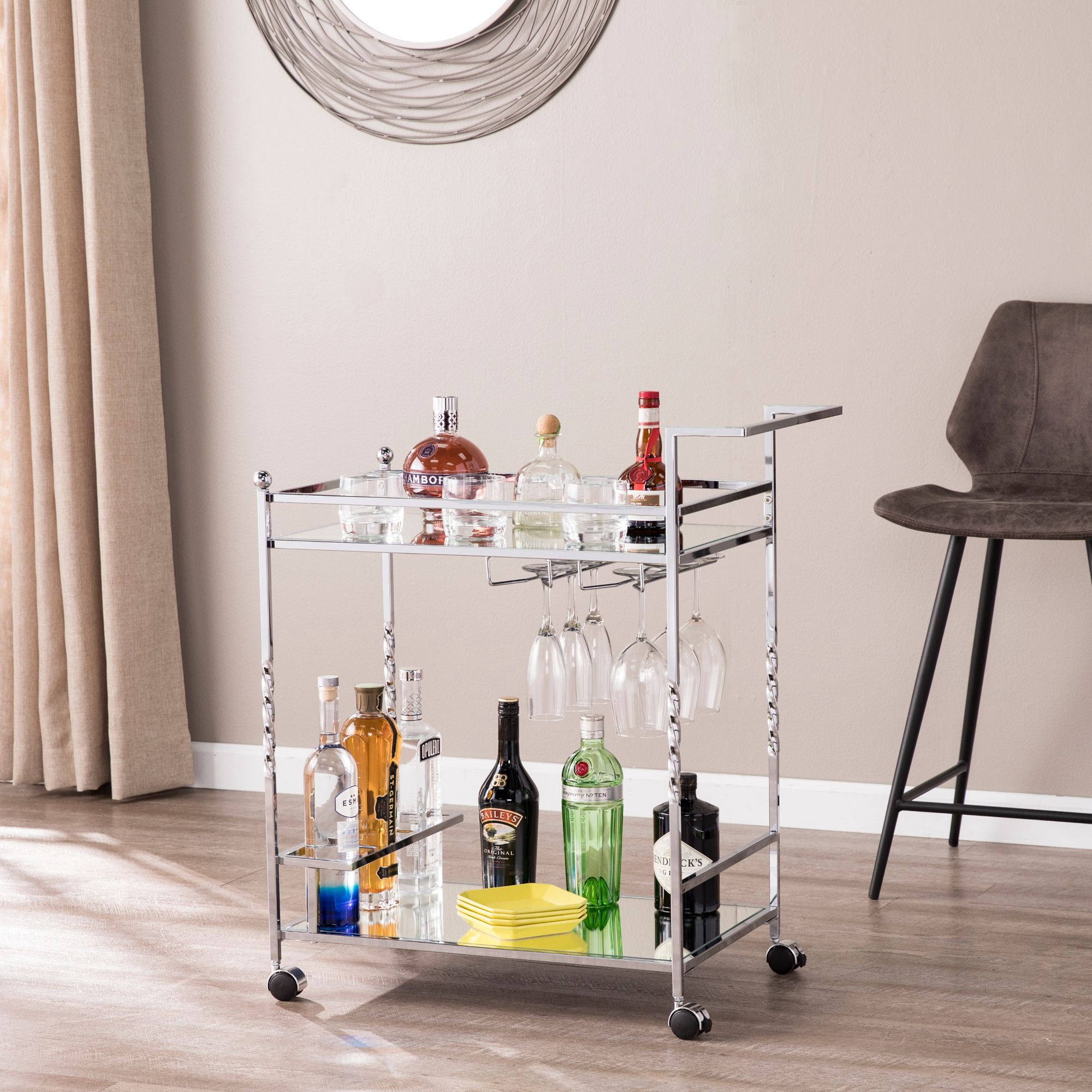 Southern Enterprises Bar Cart - Thumbnail 3