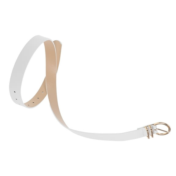 HONITANO 1Pack Chic Waist Belt White Faux Leather Buckle Sturdy Material For Teen Girls and Women