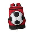 thumbnail image 1 of Mochila de fútbol informal y elegante con cremallera para ir de compras al aire libre rojo negro, 1 of 9