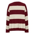 thumbnail image 4 of UAMVSH Sweaters for Women Oversized Fall Fashion Long Sleeve Color Block Pullover Tops Casual V-Neck Knitted Sweaters(Small,Red), 4 of 5