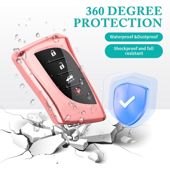 Key Fob Cover Compatible with Lexus ES250 ES350 GX550 LX600 LS500 LC500h NX300h RX350 RX450h UX200 2018-2025 Keychain Case Holder Protector
