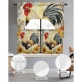 thumbnail image 3 of Retro Rooster Kitchen Curtains Sets 24 Inch Length with Valance, Sunflower Watercolor Farmhouse Animals Swag Valances and Tiers Curtain Set Drapes Swag Curtains for Living Room, Bathroom, Bedroom, 3 of 6