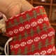 thumbnail image 4 of Paquete de bolsas de regalo Bolsa de dulces de bolsillo Bolsa de manzana Tela de punto pequeña de Nochebuena, 4 of 4