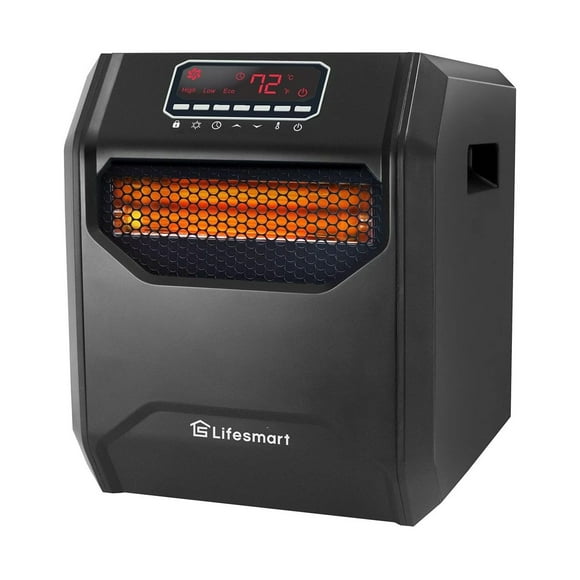 LifeSmart LifePro HT1013 High Power 1,500 Watt 6 Quartz Infrared Large Room 3 Mode Programmable Space Heater with and Digital Display