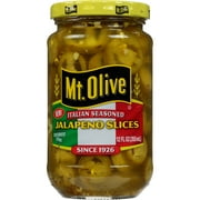 Mt. Olive Italian Seasoned Jalapeno Slices, 12 fl oz jar