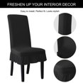 thumbnail image 5 of PiccoCasa 2Pcs Stretch Spandex Dining Chair Slipcovers, Ruffled Skirt Chair Protectors Black, 5 of 6