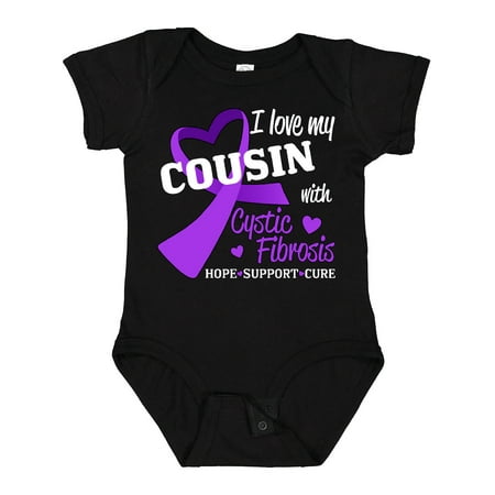 

Inktastic I Love My Cousin with Cystic Fibrosis Hope Support Cure Gift Baby Boy or Baby Girl Bodysuit