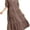 Dark Brown Dress, variant on Womens Ruffle Tiered Midi Dresses Collared V Neck Puff Sleeve Loose Flowy Long Dress Cozy Cotton Linen Dress