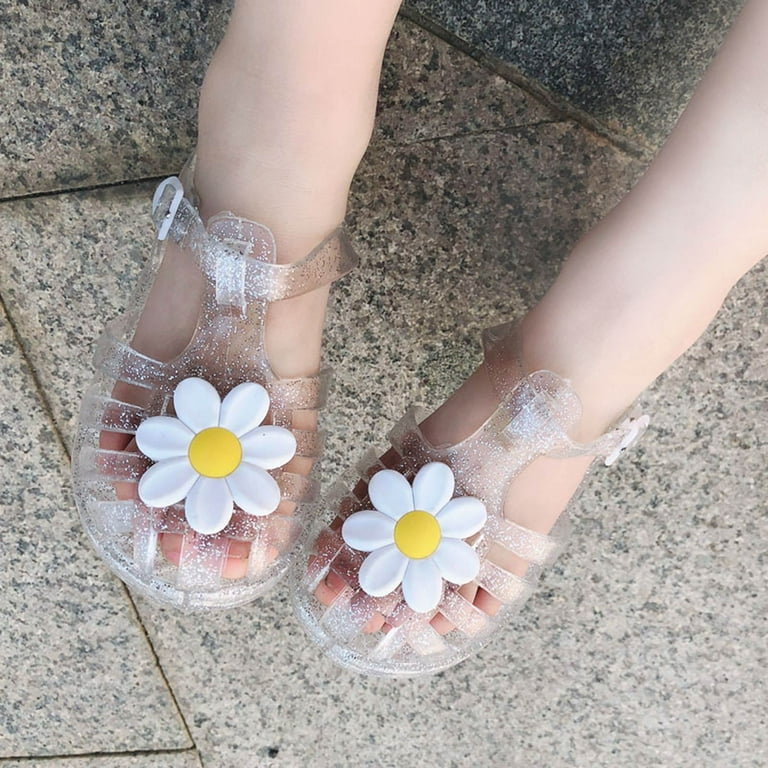eileial Girls Transparent Jelly Shoes Unisex Boys Jellies Shoes T