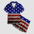 thumbnail image 5 of JUMEYU Girls Silk Pajamas Set 2 Piece Set Summer Short Sleeve Cartoon Homewear Set Sleepwear Size 12-13 (Navy,12-13 Years), 5 of 5