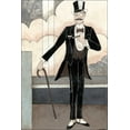 thumbnail image 2 of Meagher, Megan 17x24 Gold Ornate Wood Framed with Double Matting Museum Art Print Titled - Art Deco Gentleman, 2 of 4
